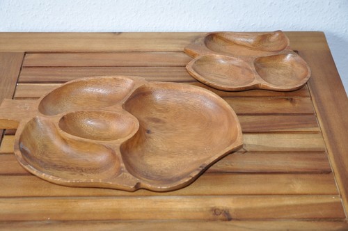 Vintage teakholz schale - vintage,