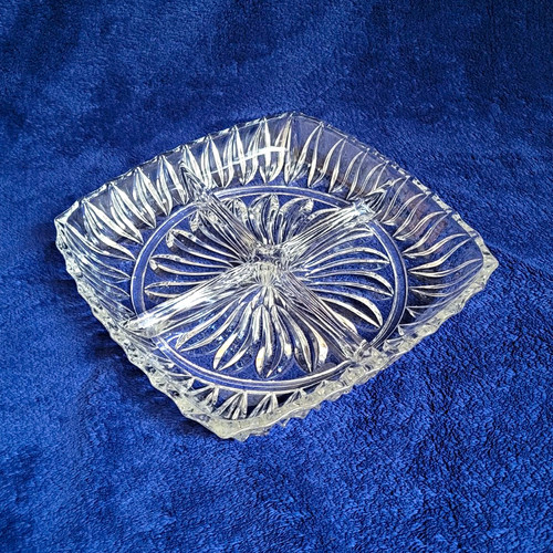 Vintage glasschale unterteilt - vintage,